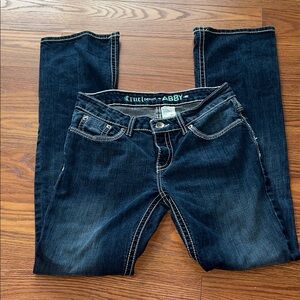 Cruel Girl Womens Abby Dar Wash Low Rise Boot Cut Women’s 11 Embroidered Pocket